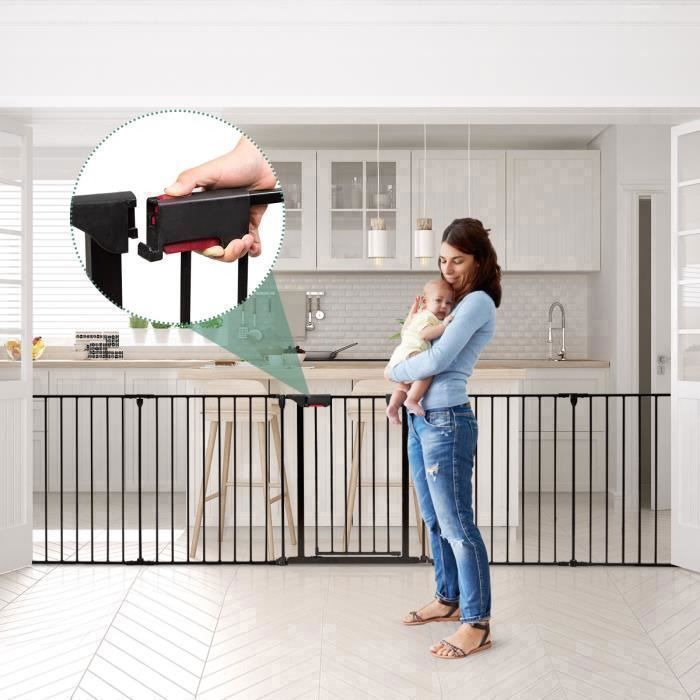 Barrera de seguridad plegable COSTWAY - Pantalla para chimenea de 380 cm - 6 paneles - Sistema de bloqueo manual - Para niños