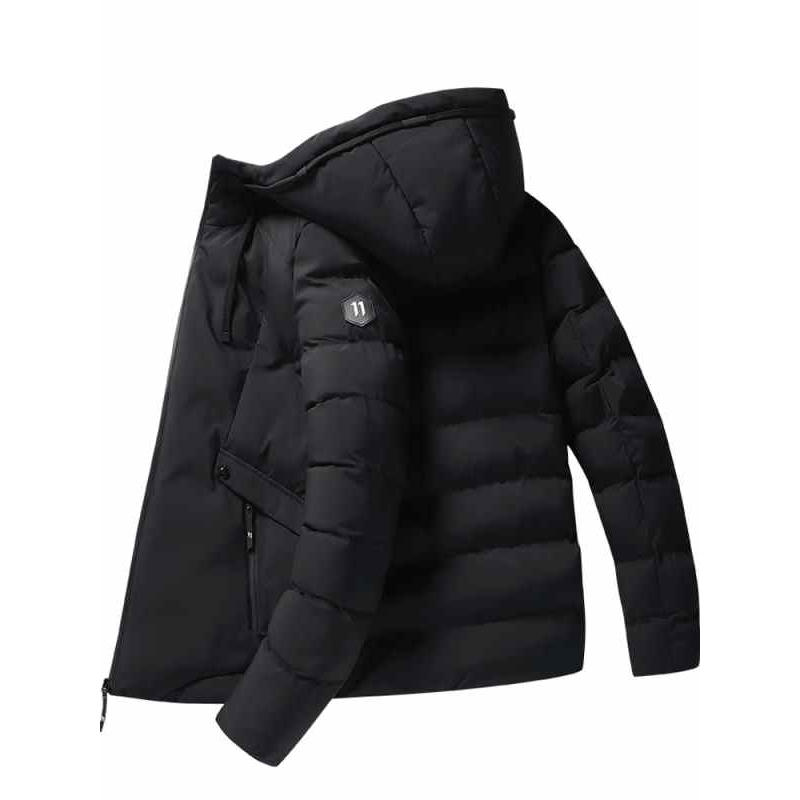 Giacca da uomo con cappuccio, casual, con cerniera, streetwear, blu, grigio, nero, parka da uomo, marca di moda, giacca a vento, parka oversize