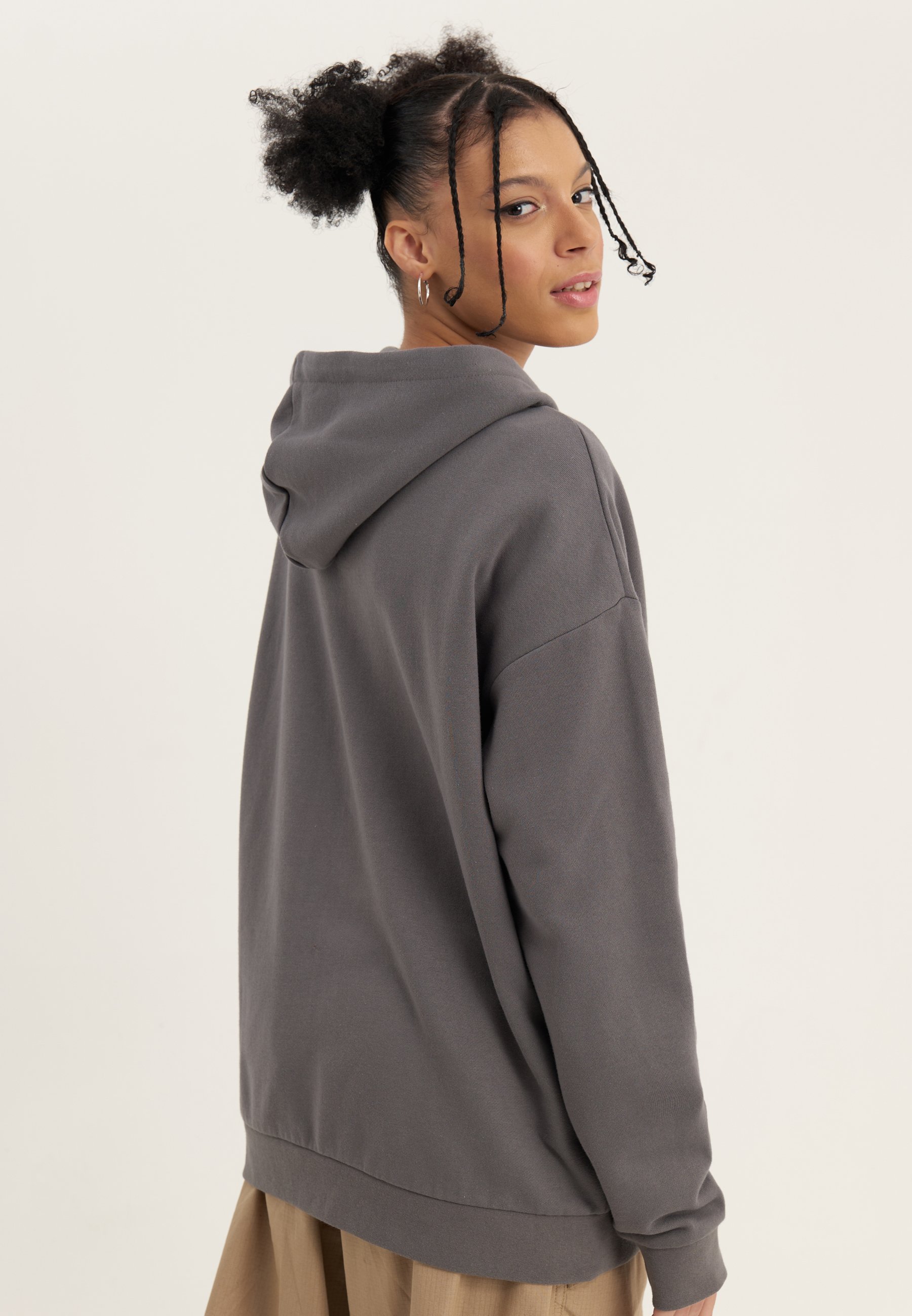 YOURTURN UNISEX - Sweatshirt met rits - donkergrijs