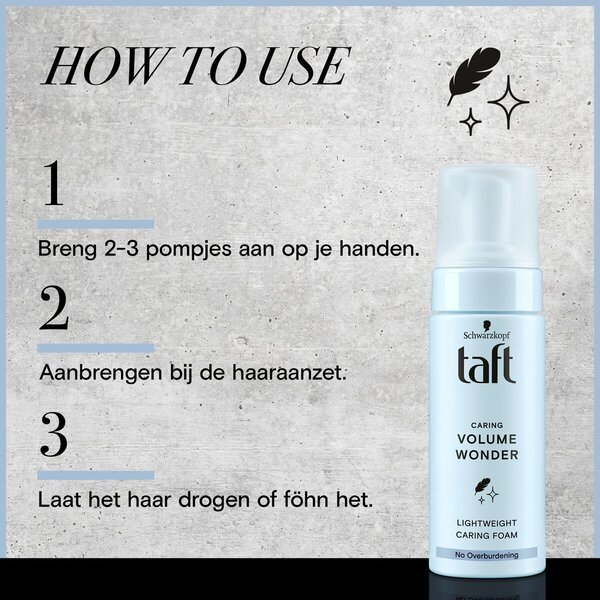 Taft Caring Volume Wonder Mousse 150ml