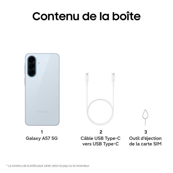 Smartphone Samsung Galaxy A57 5G AI 256 GB Azul Claro - Versão Francesa