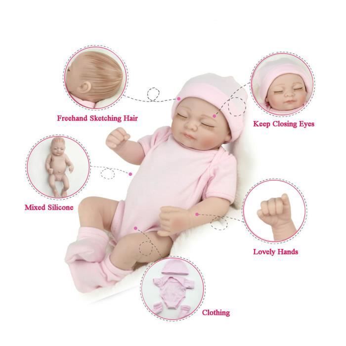 Poupée Poupon Bébé - OUBEIER - 28CM - Fait à main - Jouet Confort - Cadeau Noël