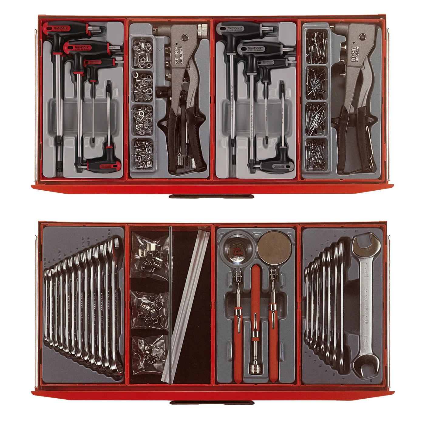 Juego de herramientas manuales híbridas Mega Master de 1001 piezas de Teng Tools, color negro - TCMM1001BK