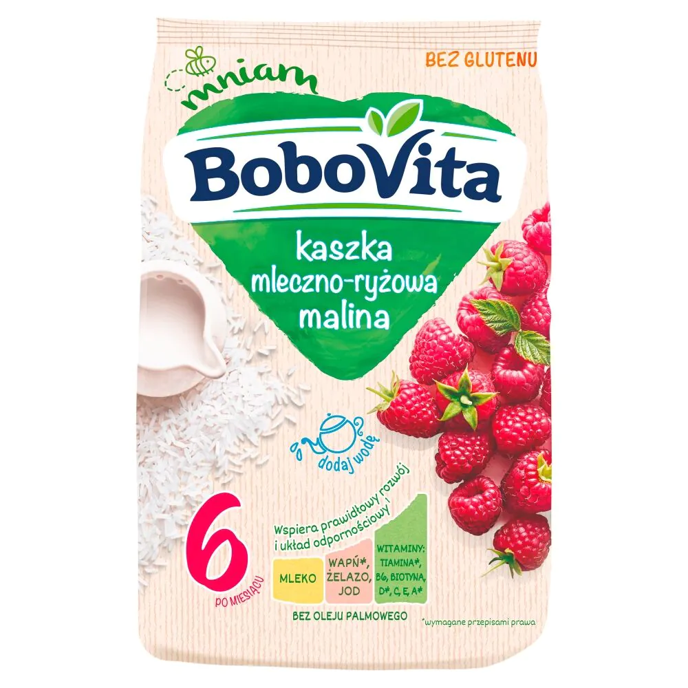 Bobovita Kaszka Mleczno-Ryżowa z Malinami