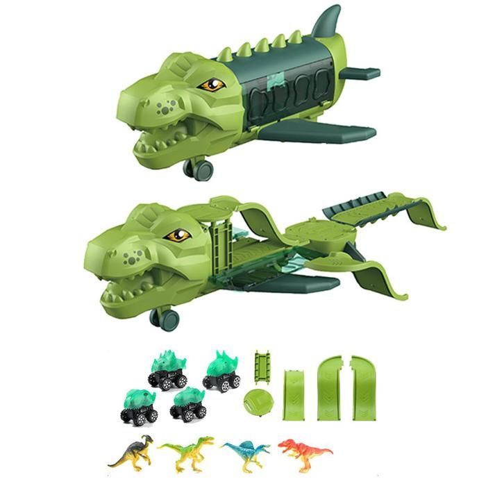 Brinquedo infantil de puxar em forma de avião com dinossauro, avião de transporte de carga, brinquedo para brincar, veículo de avião, brinquedo para presente