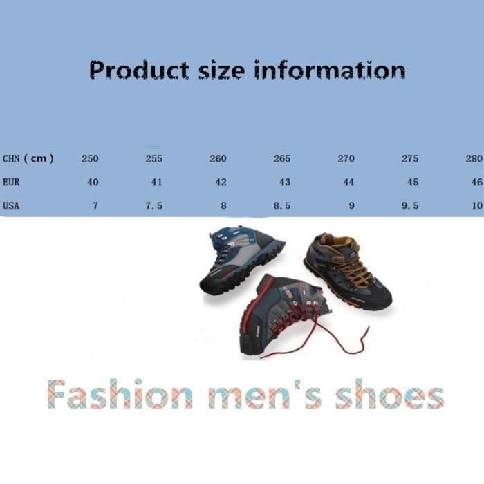 Chaussure haute homme, Chaussure homme de randonnée, Chaussure montagne homme, Chaussure hiver homme Anti glisse, marche impermeable