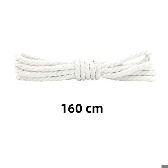 Lacets larges en corde - Lacets Chaussures - Blanc - 160 cm - 8 cm de diamètre - 100% coton