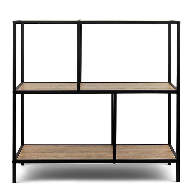 Estantería de suelo Milton para el hogar, 83x33x80 cm, metal y madera.