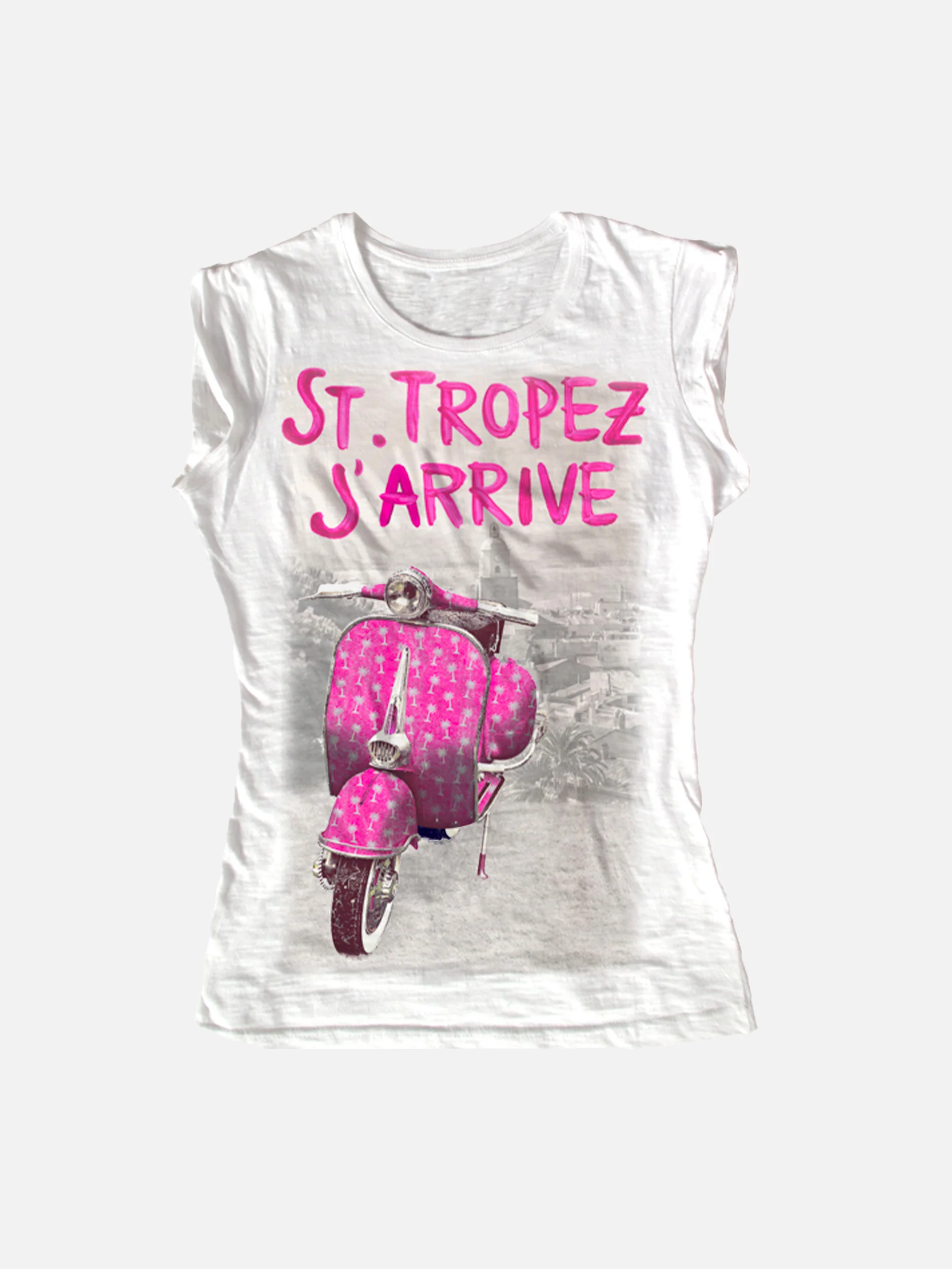 T-shirt med St. Tropez-tryck för flickor