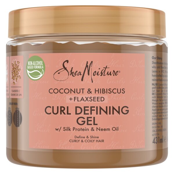 Gel définissant boucles SheaMoisture Noix de coco & Hibiscus + Graines de lin<br>431 ml