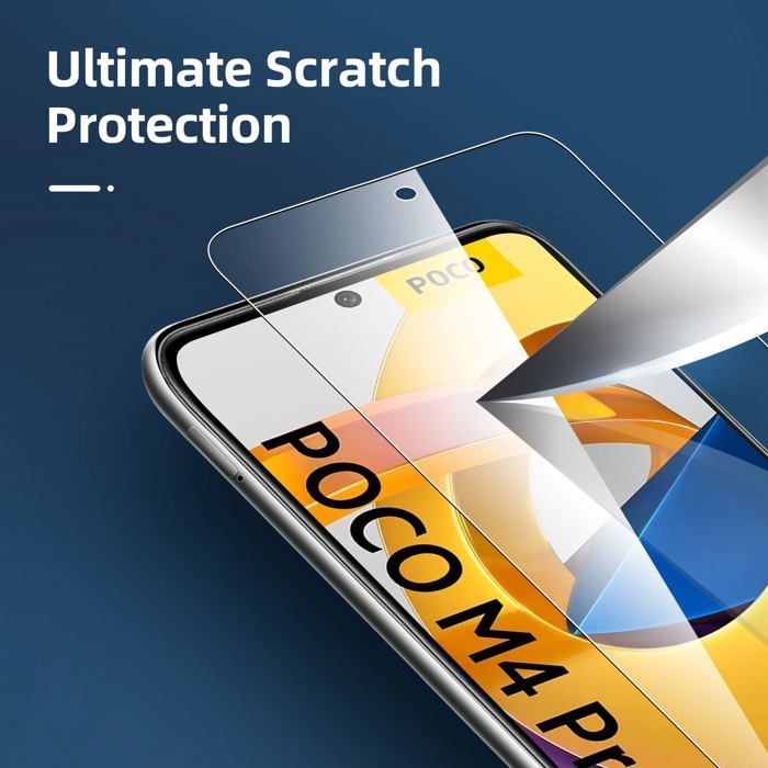 Confezione da 3 pellicole protettive in vetro temperato per Xiaomi Poco M4 Pro 5G, Poco X4 GT, efficaci contro i graffi e senza bolle.