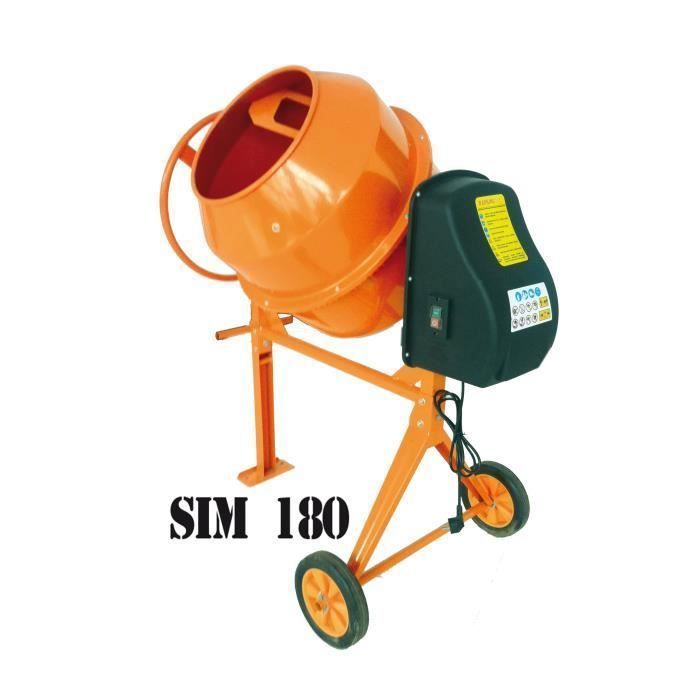 SIM180 180L 800W 230V Concrete Mixer for Cement and Construction