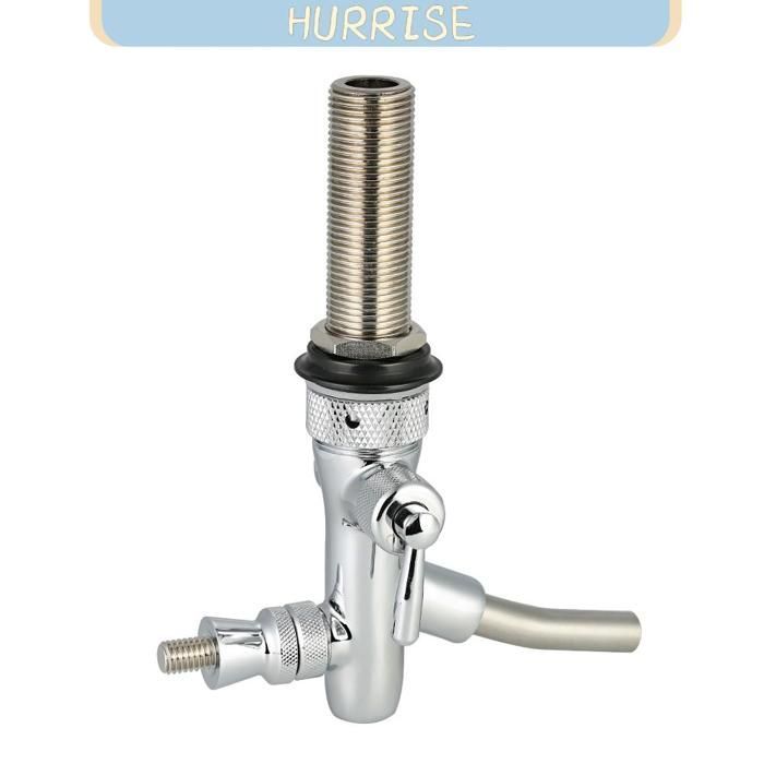 Grifo de barril de cerveza de flujo ajustable Tbest, grifo de cerveza cromado de presión ajustable, grifo de vástago para bricolaje (vacío)