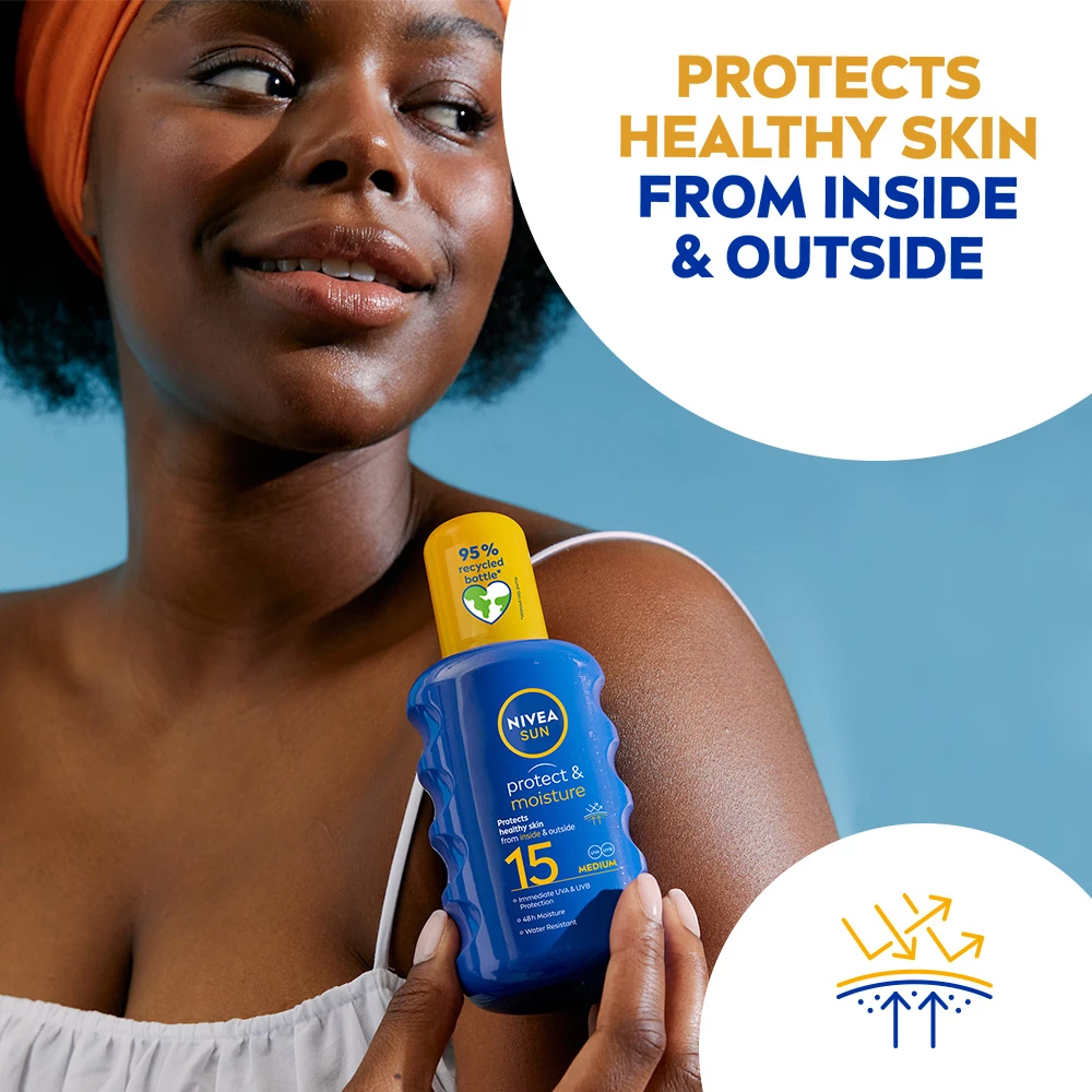 Sprej za sunčanje Protect & Moisture SPF15 200 ml - NIVEA