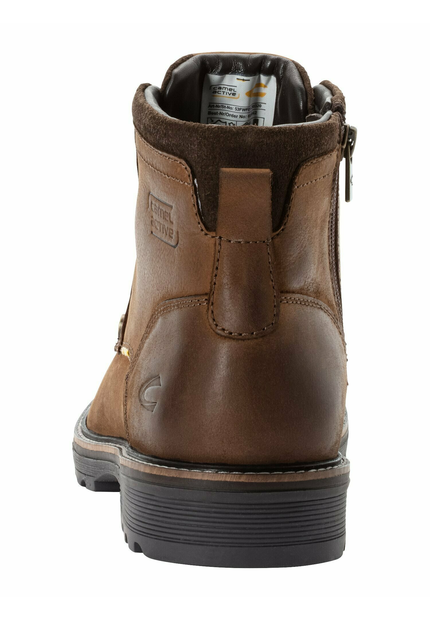 camel active FLOW WITH ZIPPER - Stivaletti stringati - cafe