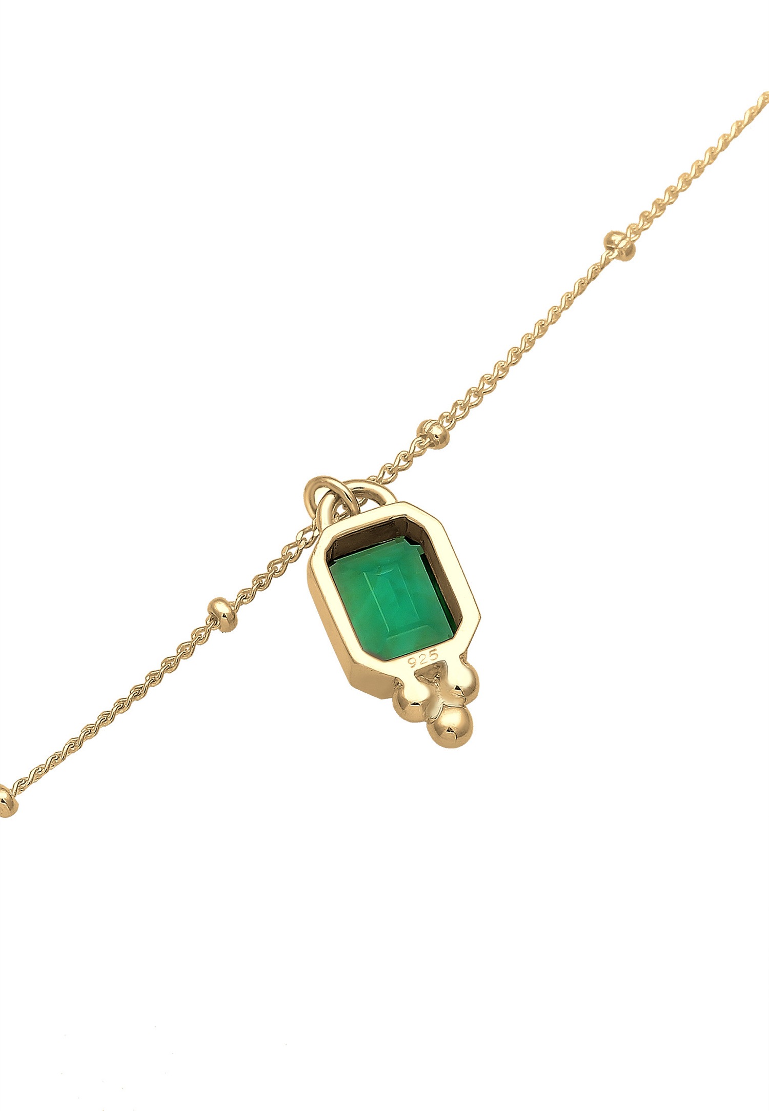 Elli PREMIUM Femme Pendentif Élégant avec Pierre de Quartz vert en Argent Sterling 925