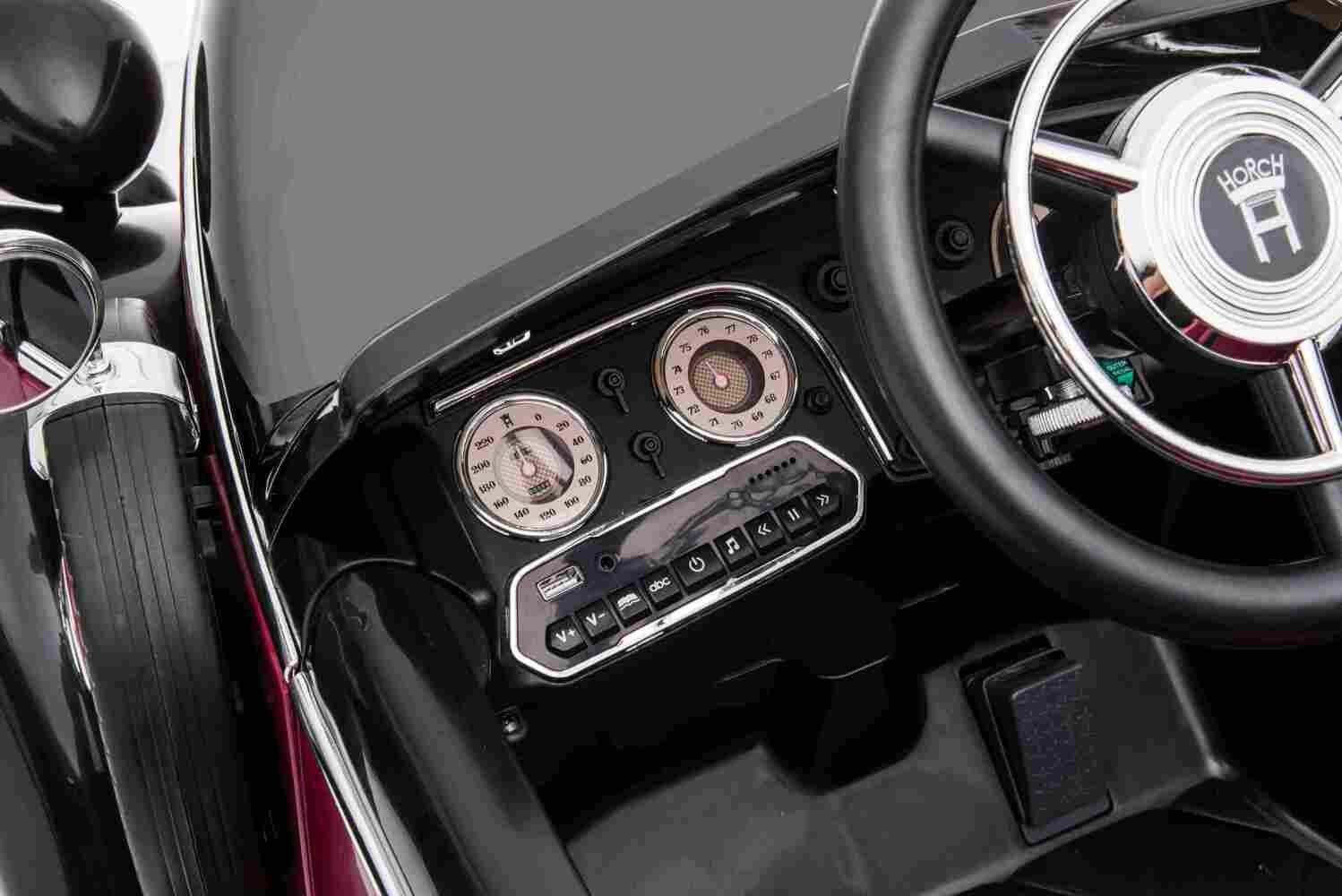 Samochód dziecięcy elektryczny BoGi Audi Horch 930V 2x120W zabytkowy EVA 1xdziecko 1xdorosły
