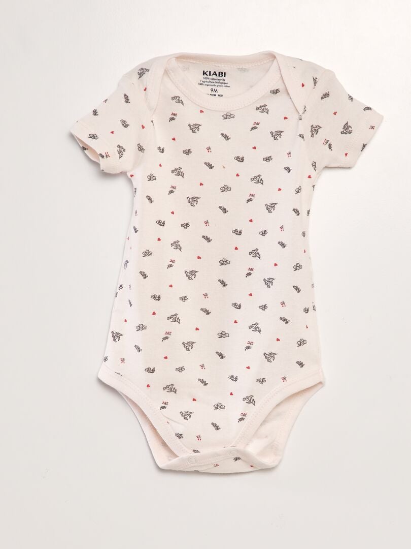 Set van 3 rompertjes - ROZE