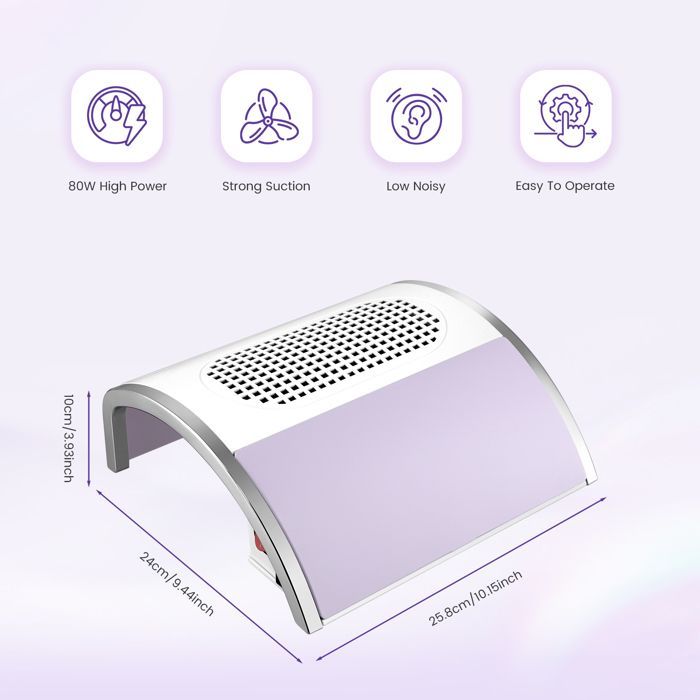 80W Professional Manicure Nail Vacuum Cleaner, Professional Nail Vacuum Cleaner, Nail Vacuum Cleaner, Manicure Vacuum Cleaner for Nails