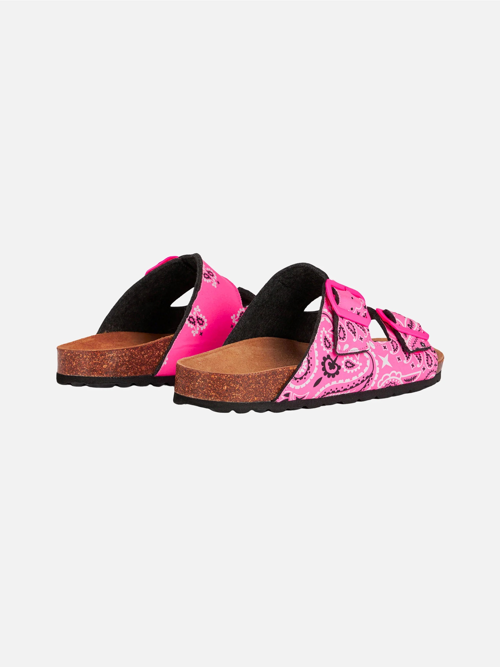 Damessandalen met roze bandana-print