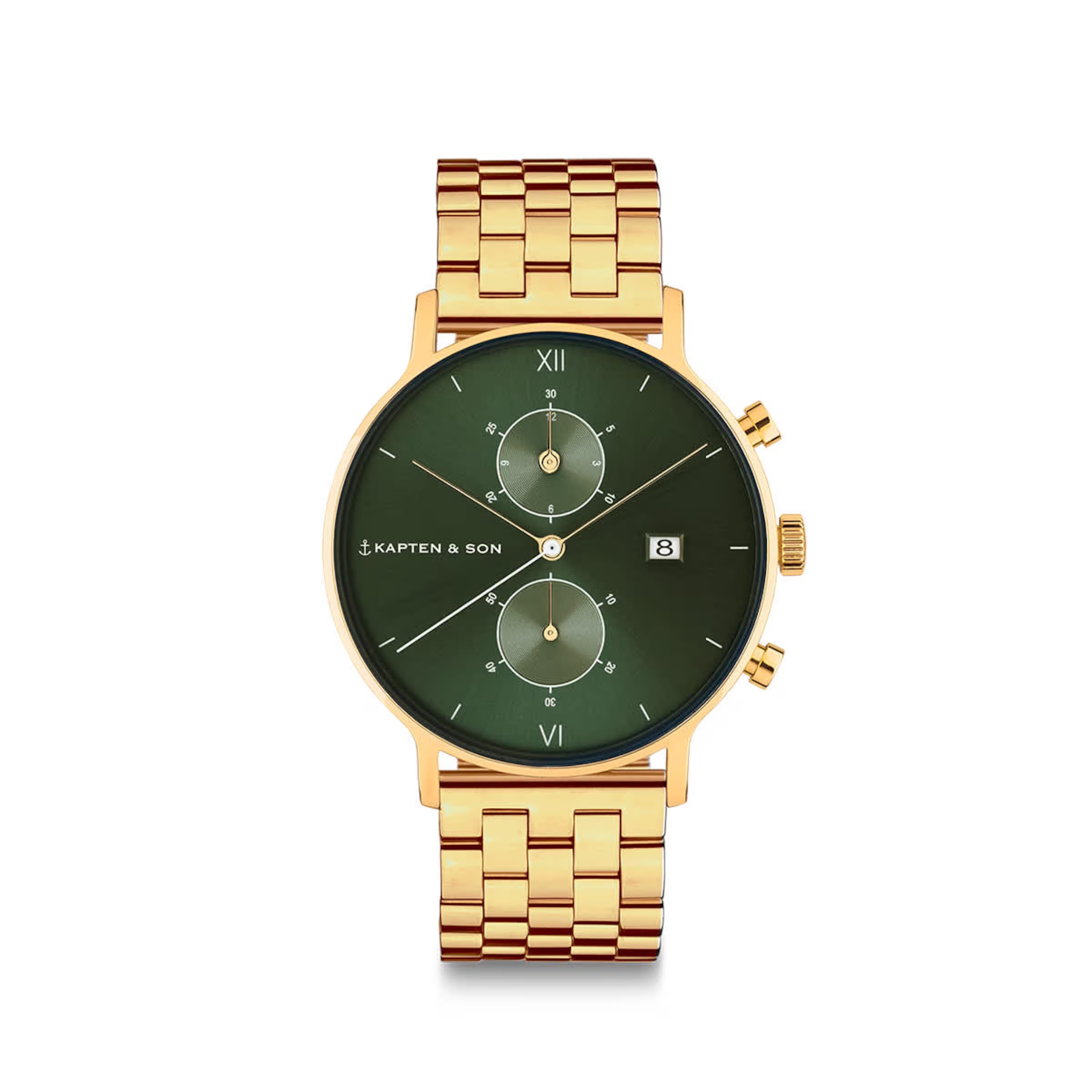 Chrono Small Or Acier Vert