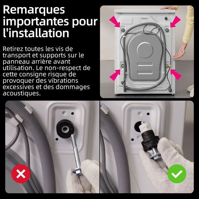 Lave-linge hublot - CHiQ - CW07123863AX - 7kg - Classe A - 1200 RPM - Lavage vapeur