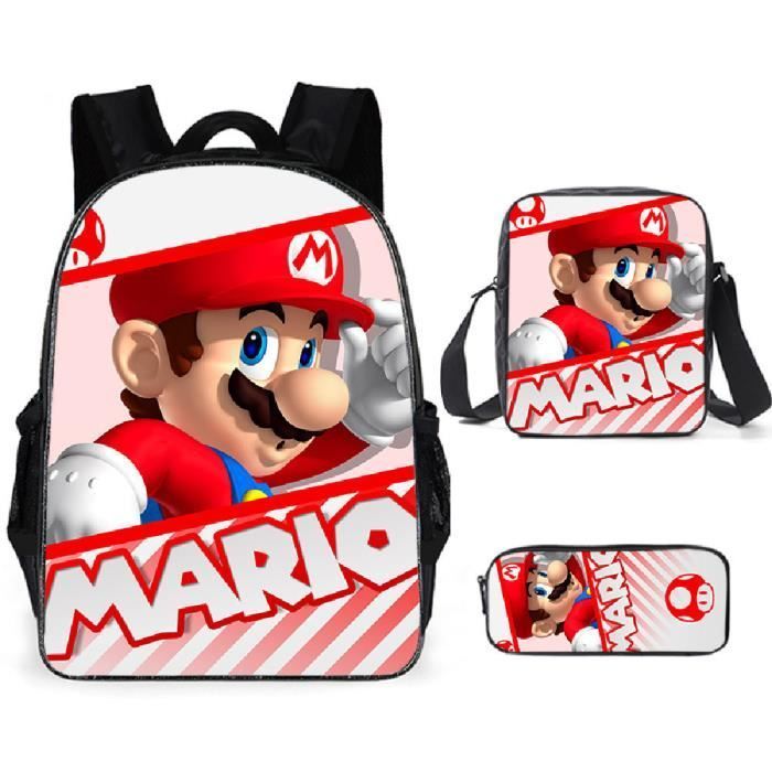 Sac à dos enfant Super Mario - ZPPSHOP - impression graphique de jeu - noir - bandoulière