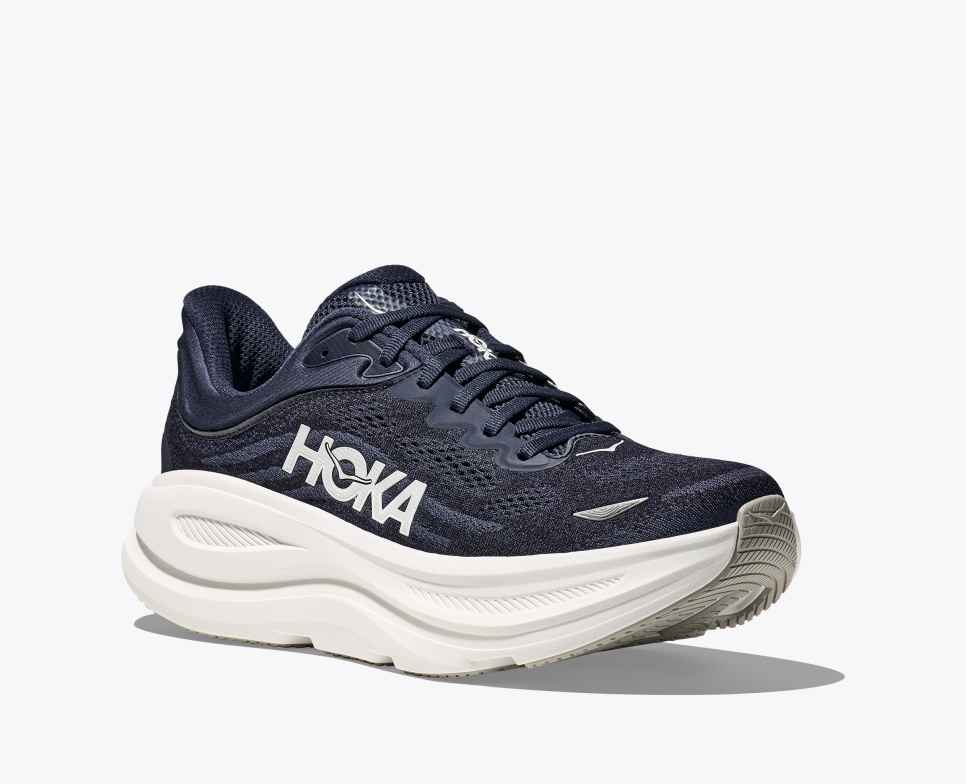 HOKA Bondi 9 Varsity Bleu marine / Blanc