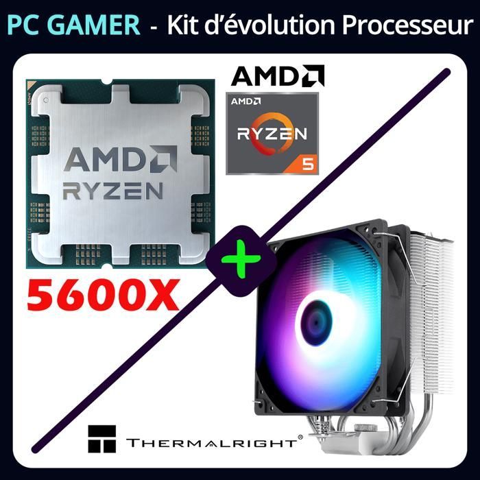 Processore - AMD - Ryzen 5 5600X + Thermalright X120R SE ARGB - Socket AM4 - Evolution for PC Gamer