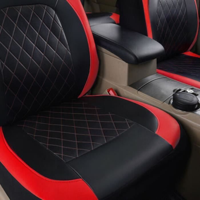 Housses de siège - MIOLOE - Ensemble Complet 9PCS - Cuir PU - Universelles - Rouge