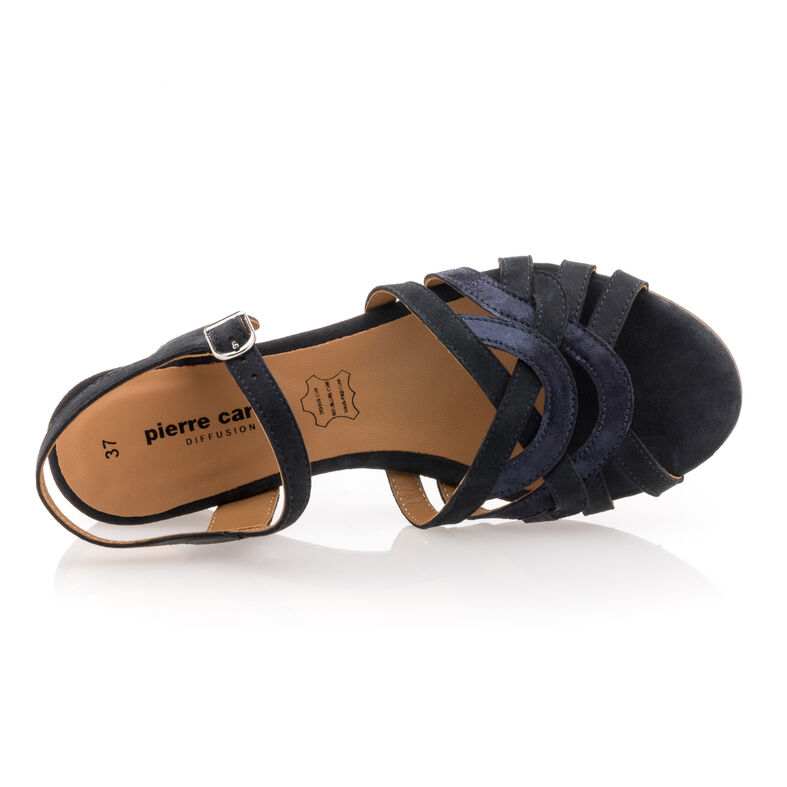Blaue Damensandalen / Zehenfreie Schuhe