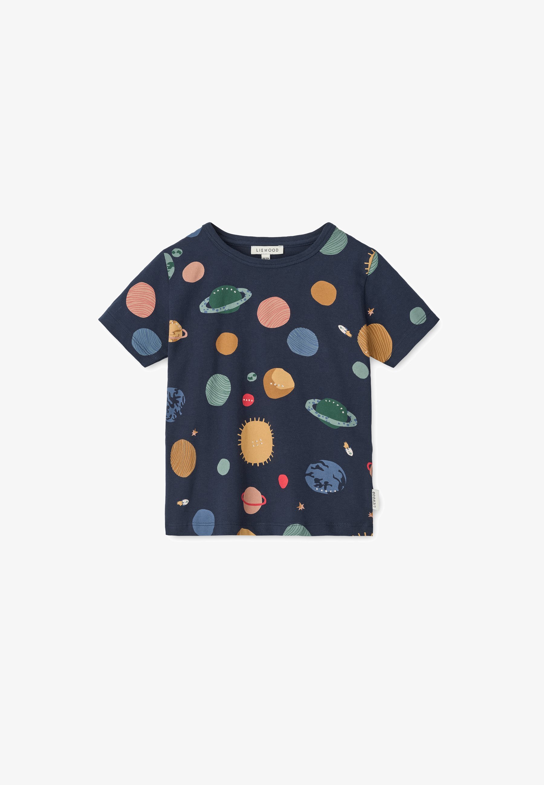 T-shirt imprimé unisexe Liewood APIA à manches courtes - univers/bleu marine classique