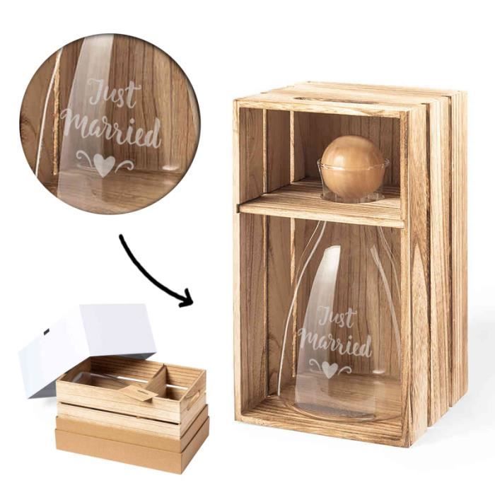 Carafe a decanter le vin Personnalisée - Bouteille en verre avec bouchon & boîte de présentation [ Carafe decanter vin 1,7L ]