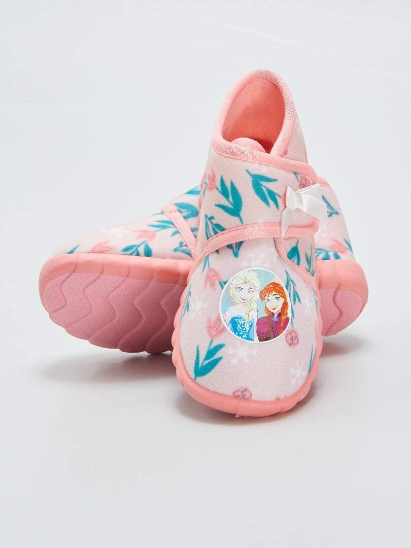 'Frozen' hoge slippers met klittenbandsluiting - BEIGE