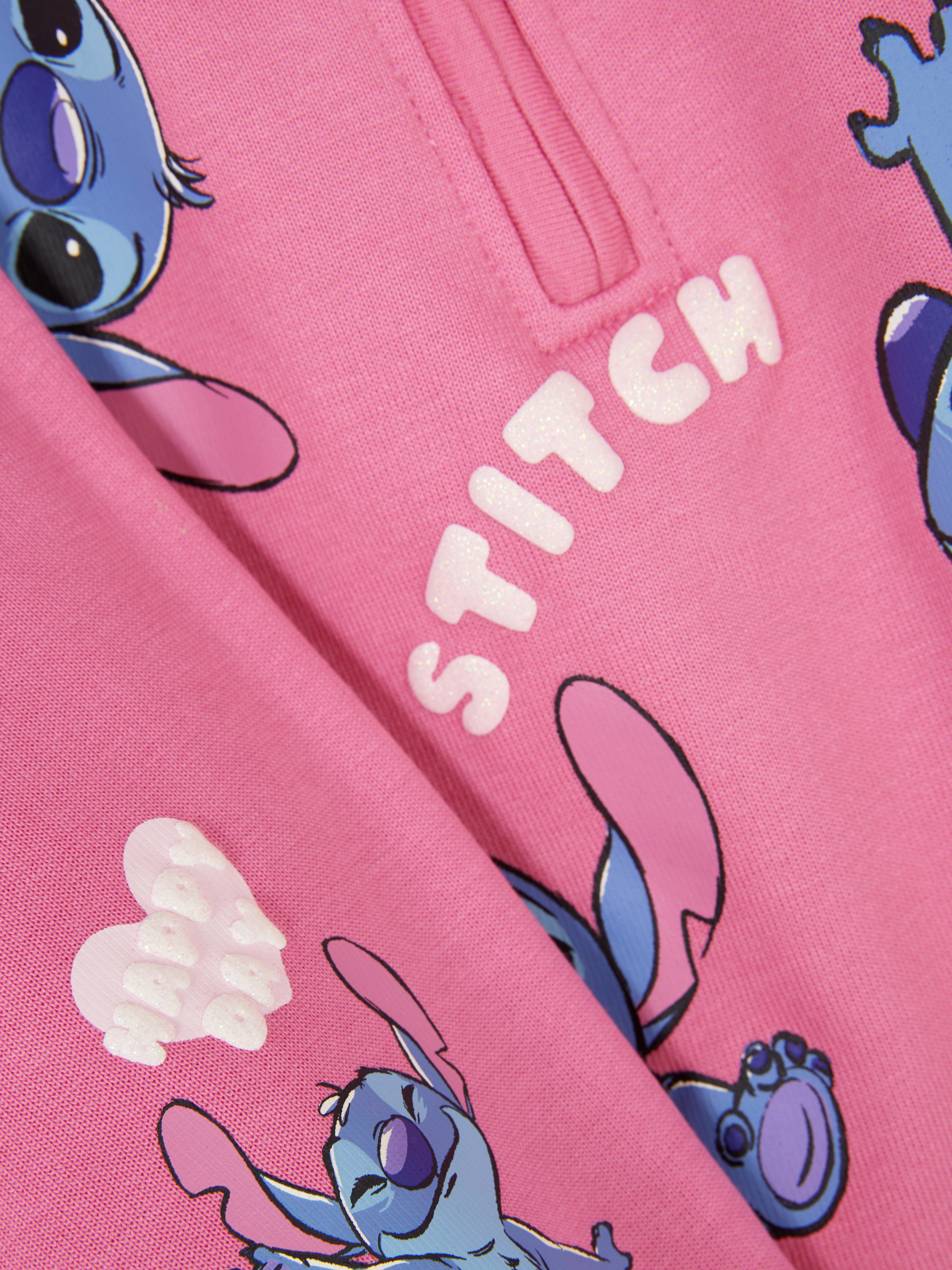Set de hanorac și pantaloni de trening asortați Set Disney's Stitch cu hanorac cu guler ridicat și pantaloni de trening cu nervuri