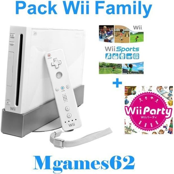 Console Wii Nintendo Blanche Family Pack Mgames62
