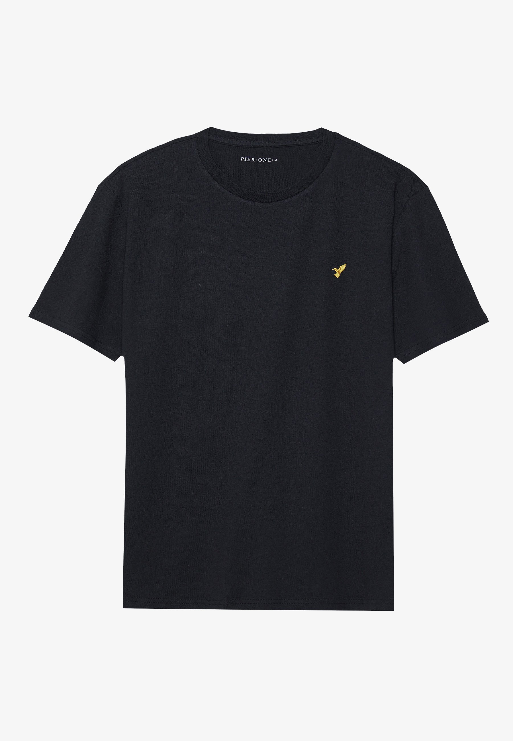 Pier One 3-pack - Basic T-shirt - donkergroen/gevlekt donkergrijs/zwart