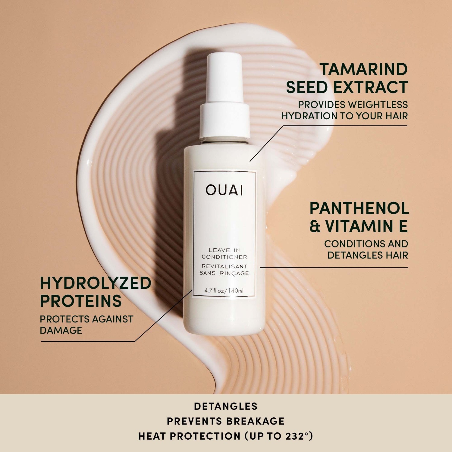 Ouai nenuplaunamas kondicionierius – 45 ml – Reisegröße