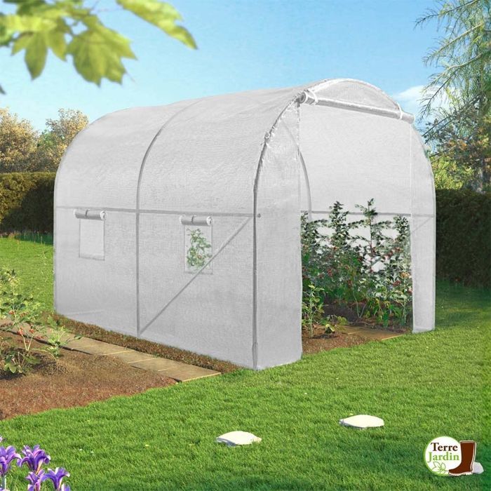 Cobertura para estufa TERRE JARDIN 3 x 2 x 2 m ou 6 m² - Cobertura reforçada em PE 140 g/m² - Branca