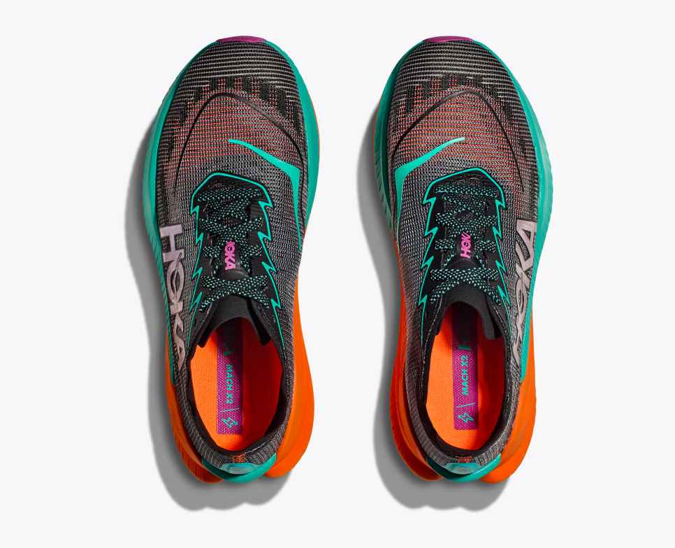 HOKA Mach X 2 Negro/Agua Eléctrico