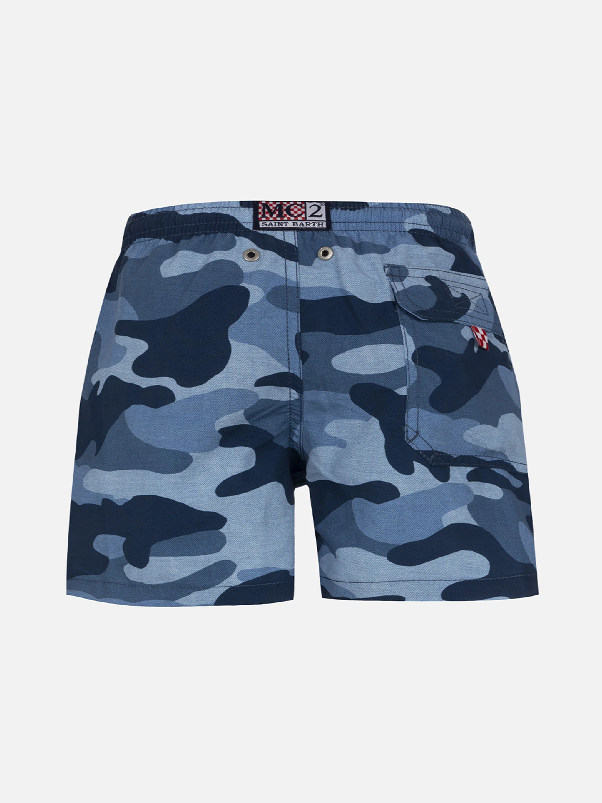 Costume da bagno da bambino di media lunghezza Jean con stampa mimetic