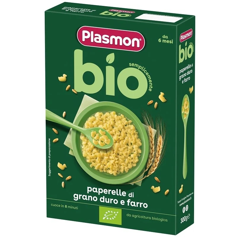 PLASMON Pâtes de canard bio Plasmon pour l'alimentation infantile