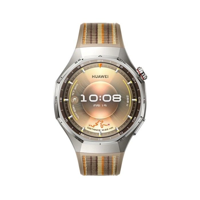Huawei Watch GT6 Pro 46mm Smartwatch, Brown Fabric