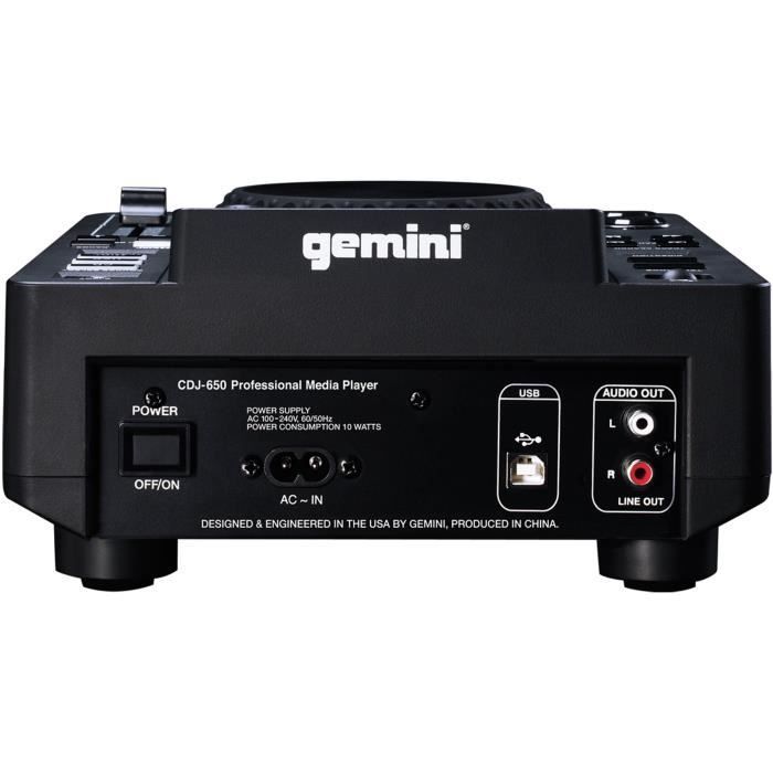 GEMINI MDJ-600 E Professional Media Player - USB and CD