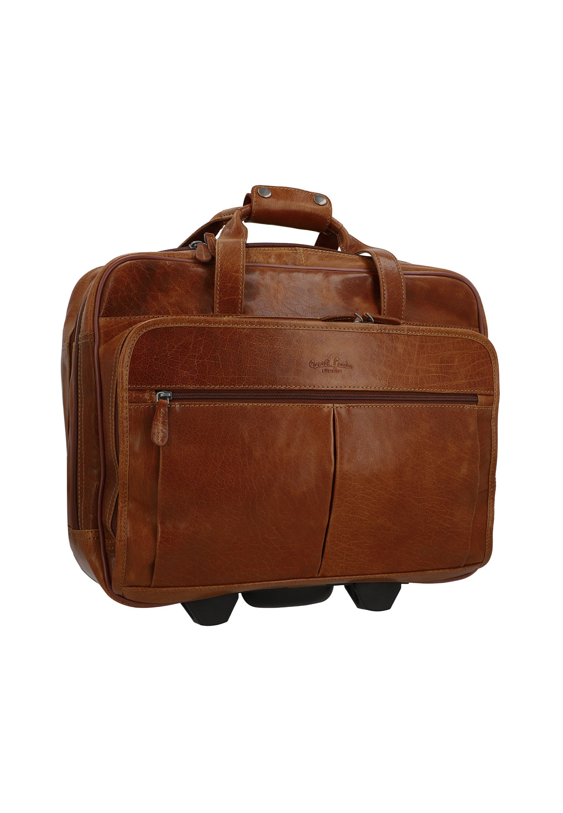Gusti Leder DUNCAN - Weekendtas - honingbruin
