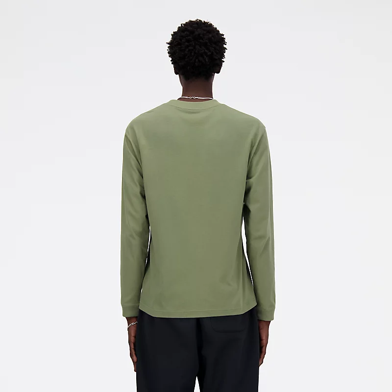 Homme Iconic Collegiate Graphic Langermet - CIEMNY OLIVINE