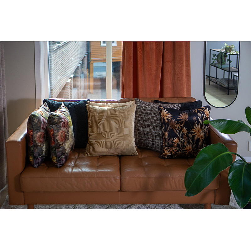 Hemgardin 140x160 cm sammet konjak
