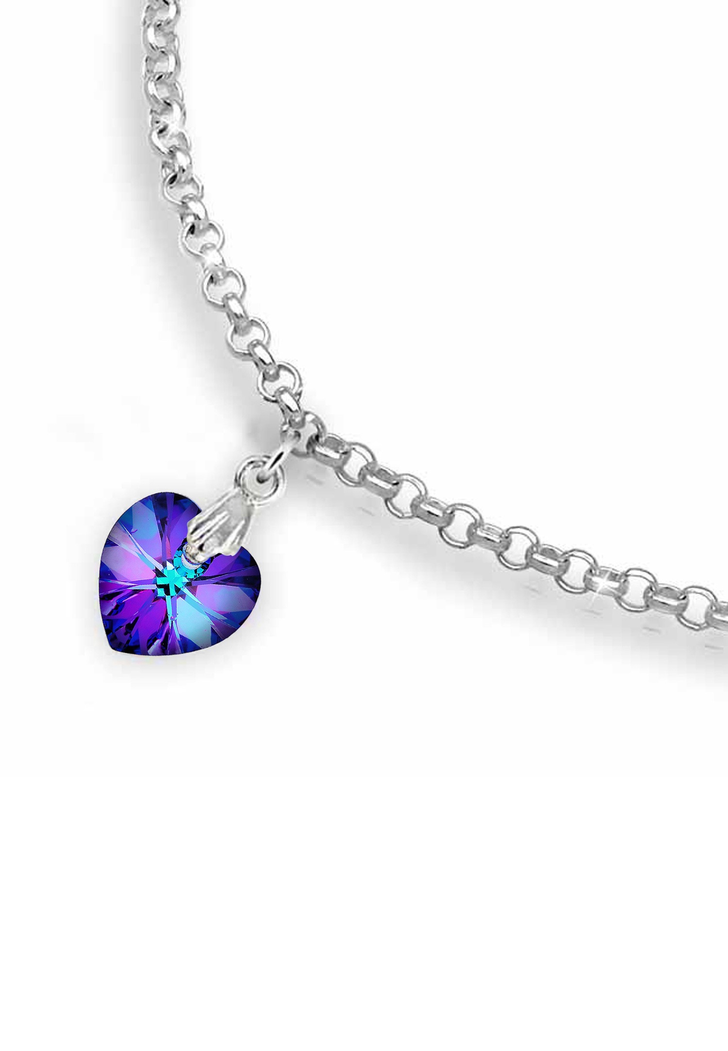 Elli Femme Pendentif Coeur Filigrane avec Cristaux en Argent Sterling 925