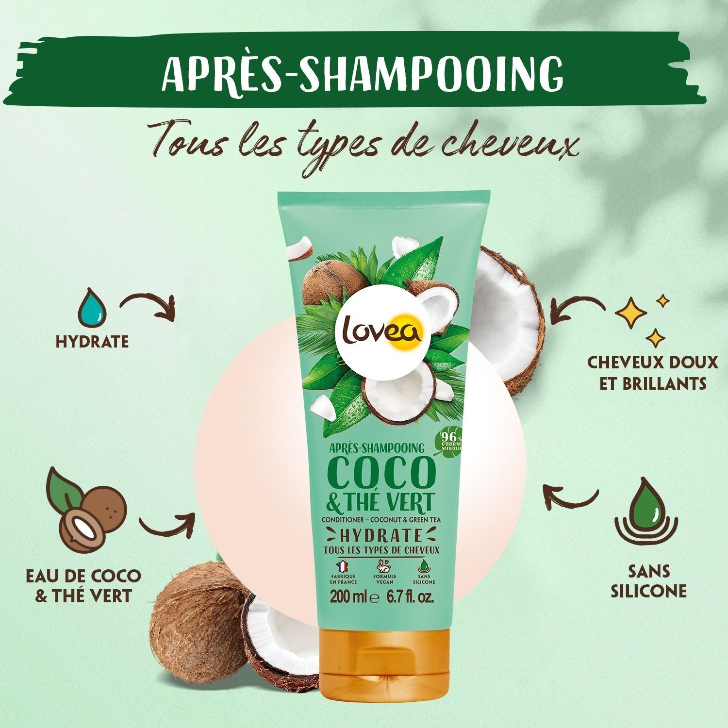 Lovea Après-Shampooing Coco & Thé Vert
