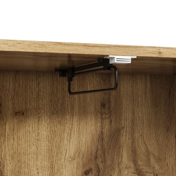 Set armadio da ingresso 110x38x186 cm - 3 ante e 2 cassetti - Armadio con asta appendiabiti - Panca porta scarpe - Naturale